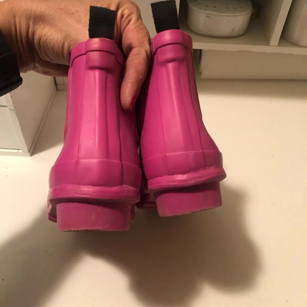 Hunter half booties pink